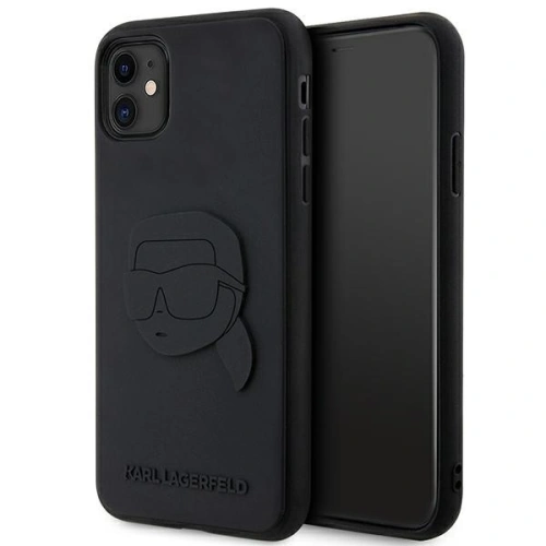 Buy Karl Lagerfeld KLHCN613DRKNK Apple iPhone 11/XR black hardcase Rubber Karl Head 3D - KLD1606 - {ean13} - Home Screen Store Europe