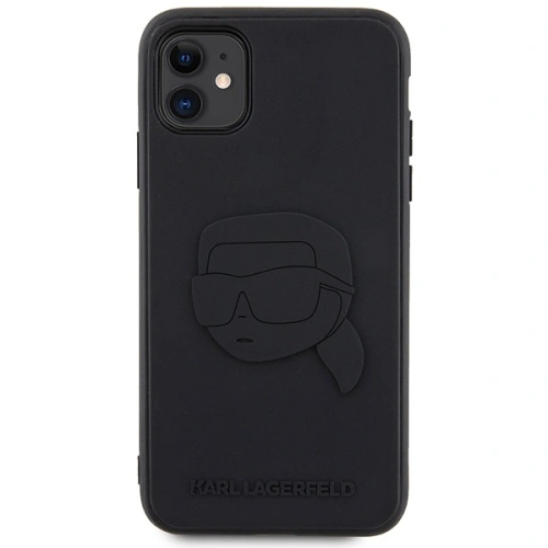 Buy Karl Lagerfeld KLHCN613DRKNK Apple iPhone 11/XR black hardcase Rubber Karl Head 3D - KLD1606 - {ean13} - Home Screen Store Europe