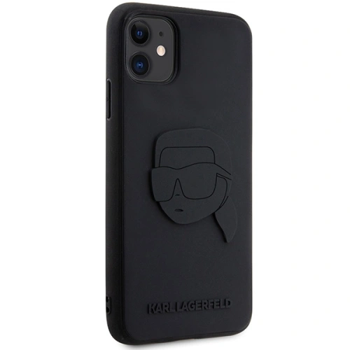 Kup Etui Karl Lagerfeld KLHCN613DRKNK Apple iPhone 11/XR czarny/black hardcase Rubber Karl Head 3D - KLD1606 - {ean13} - Sklep Home Screen