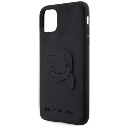 Buy Karl Lagerfeld KLHCN613DRKNK Apple iPhone 11/XR black hardcase Rubber Karl Head 3D - KLD1606 - {ean13} - Home Screen Store Europe