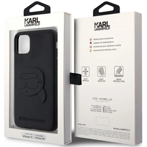 Kup Karl Lagerfeld Apple Tasche KLHCN613DRKNK iPhone 11/XR schwarz/schwarz Hartschale Gummi Karl Head 3D - KLD1606 - {ean13} - Sklep Home Screen