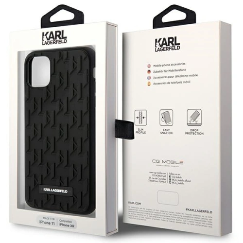 Buy Karl Lagerfeld KLHCN61RUPKLPK Apple iPhone 11/XR hardcase black 3D Monogram - KLD1607 - {ean13} - Home Screen Store Europe