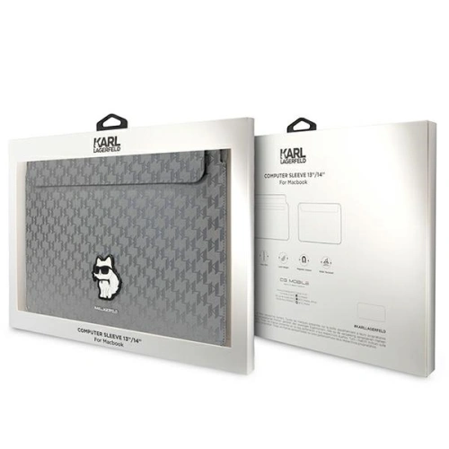 Buy Karl Lagerfeld Sleeve KLCS14SAKHPCG 14 inch silver Saffiano Monogram Choupette - KLD1608 - {ean13} - Home Screen Store Europe