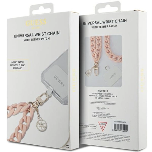Kup Guess Curea GUOUCBMC4MP Universal Big Hand Strap roz / roz Acrilic 4G Charm - GUE2681 - {ean13} - Sklep Home Screen