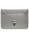 Karl Lagerfeld Sleeve KLCS14SAKHPKG 14 inch silver Saffiano Monogram Ikonik