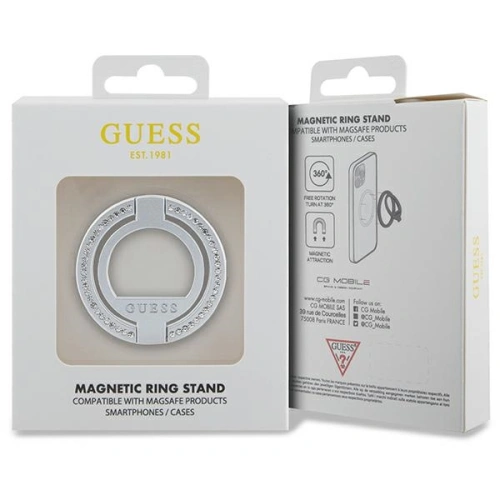 Kup Uchwyt na palec Guess MagSafe Ring Stand GUMRSALDGS stříbrný/silver Rhinestone - GUE2688 - {ean13} - Sklep Home Screen