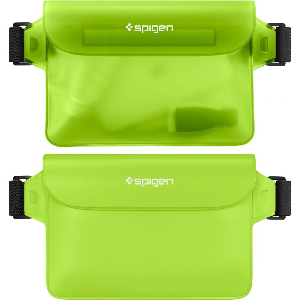 Etui wodoszczelne Spigen A620 Universal Waterproof Waist Bag Cactus Green [2 PACK]
