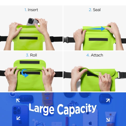 Kup Etui wodoszczelne Spigen A620 Universal Waterproof Waist Bag Cactus Green [2 PACK] - SPN2924 - {ean13} - Sklep Home Screen