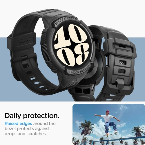 Kup Pasek Spigen Rugged Armor Pro Samsung Galaxy Watch 6 44mm Fekete - SPN2925 - {ean13} - Sklep Home Screen