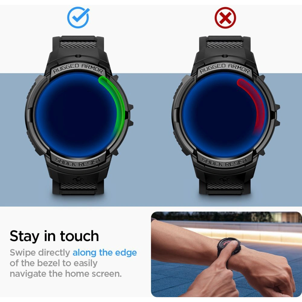 Pasek Spigen Rugged Armor Pro Samsung Galaxy Watch 6 44mm Black