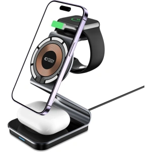 Kup Ładowarka bezprzewodowa Tech-Protect Qi15W-A29 3in1 Magnetic MagSafe Wireless Charger Black - THP2187 - {ean13} - Sklep Home Screen
