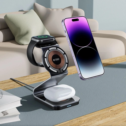 Kup Tech-Protect Încărcător wireless Qi15W-A29 3in1 Magnetic MagSafe Wireless Charger Negru - THP2187 - {ean13} - Sklep Home Screen