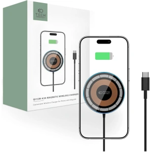 Kup Ładowarka bezprzewodowa Tech-Protect Qi15W-A30 Magnetic Magsafe Wireless Charger Black - THP2188 - {ean13} - Sklep Home Screen