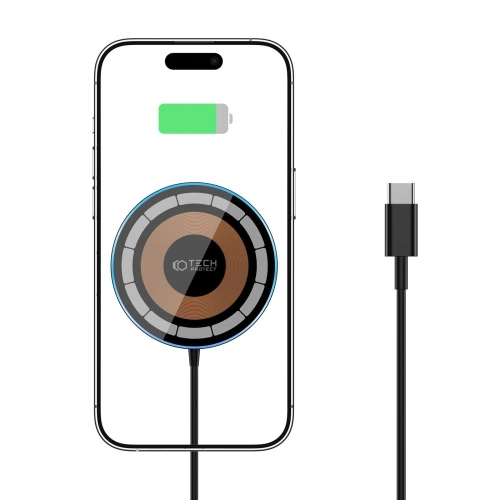 Kup Tech-Protect Kabelloses Ladegerät Qi15W-A30 Magnetic Magsafe Wireless Charger Schwarz - THP2188 - {ean13} - Sklep Home Screen