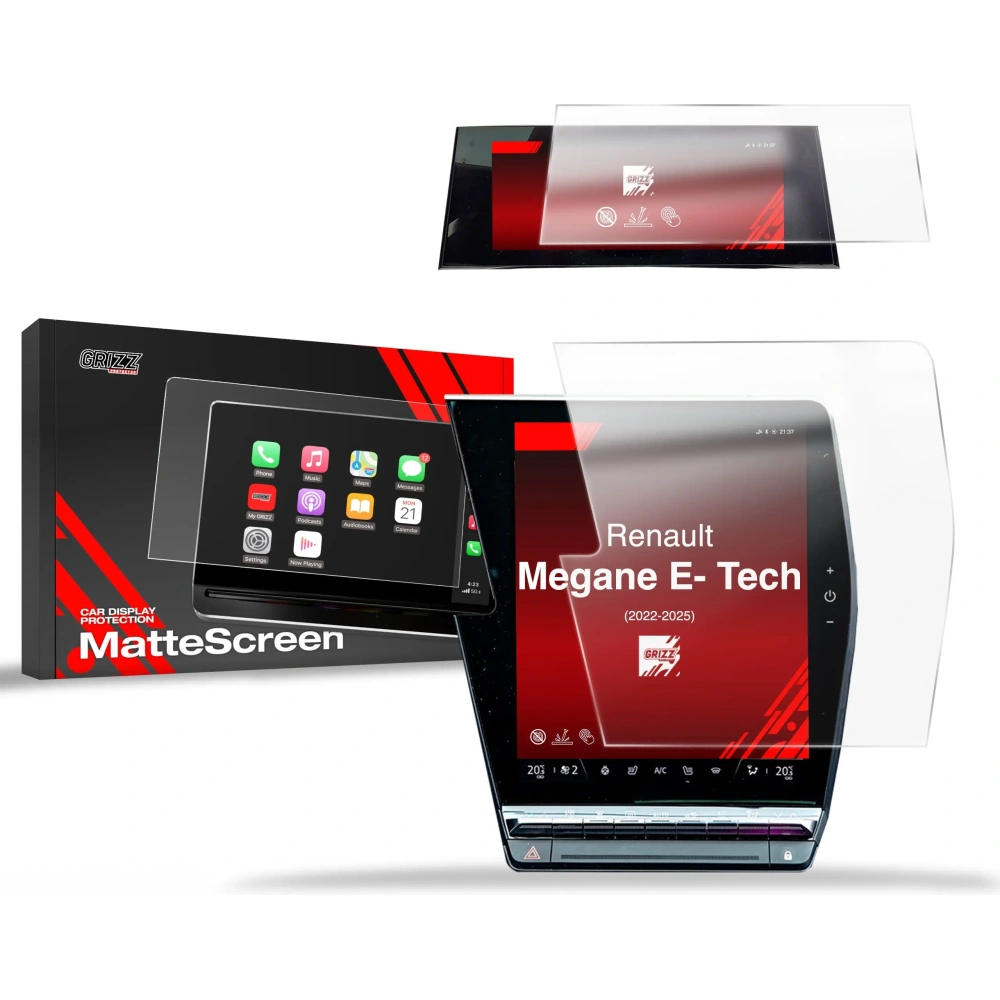 Folia matowa GrizzGlass CarDisplay Protection do Renault Megane E-Tech 12" (2022-2025) matowa [2w1]