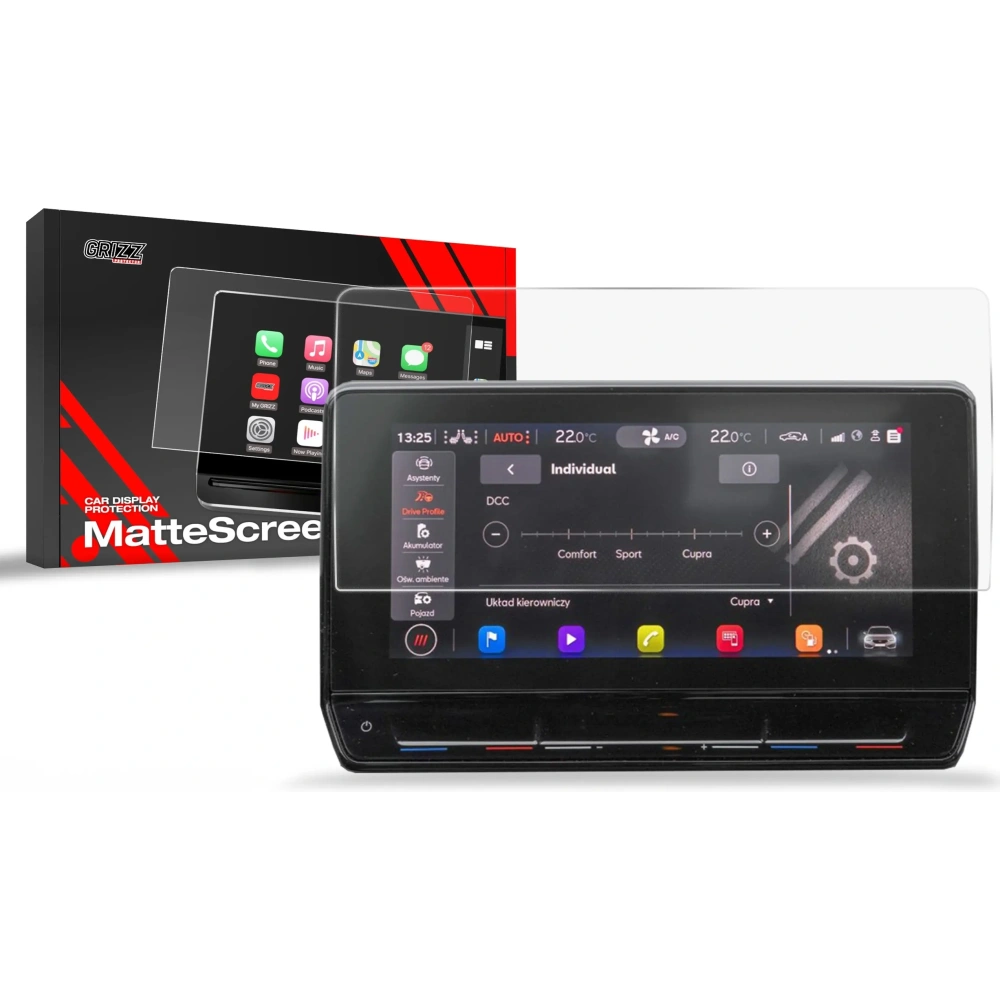 Folia matowa GrizzGlass CarDisplay Protection do Cupra Leon 10" (2020-2024)