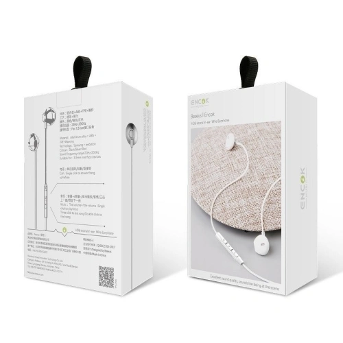Buy Baseus Encok H06 Wired Headphones White - BSU159SLV - {ean13} - Home Screen Store Europe