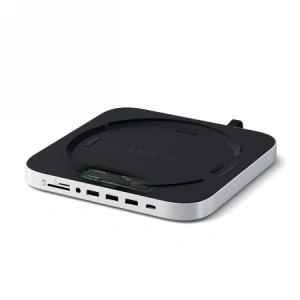 Buy Satechi Aluminum SSD Hub for Apple Mac Mini with USB-C, 3x USB-A, micro/SD card reader, jack - STH73 - {ean13} - Home Screen Store Europe
