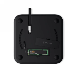 Buy Satechi Aluminum SSD Hub for Apple Mac Mini with USB-C, 3x USB-A, micro/SD card reader, jack - STH73 - {ean13} - Home Screen Store Europe