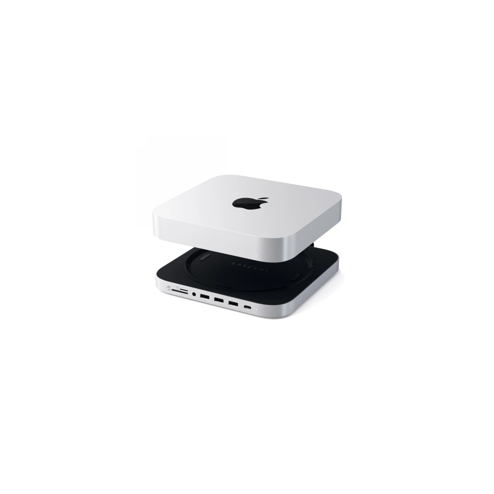 Podstawka Satechi Aluminium Hub SSD do Apple Mac Mini z USB-C, 3x USB-A, czytnik kart micro/SD, jack