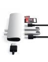 Kup Satechi Apple Hub Adapter Pro mit dualem USB-C auf MacBook 2x USB-A, 4K HDMI, micro/SD Kartenleser (silber) - STH77 - {ean13} - Sklep Home Screen