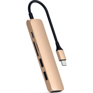 Buy Satechi Adapter V2 for mobile devices USB-C PD, 2x USB-A, 4K HDMI, micro SD card reader - STH78 - {ean13} - Home Screen Store Europe