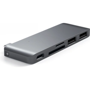 Kup Satechi Hub Typ-C USB-Pass-Through für mobile Geräte USB-C 60W, 2x USB-A, micro/SD-Kartenleser space gray - STH82 - {ean13} - Sklep Home Screen