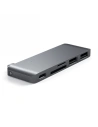 Satechi Hub Typ-C USB-Pass-Through für mobile Geräte USB-C 60W, 2x USB-A, micro/SD-Kartenleser space gray