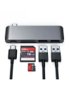 Kup Satechi Hub Typ-C USB-Pass-Through für mobile Geräte USB-C 60W, 2x USB-A, micro/SD-Kartenleser space gray - STH82 - {ean13} - Sklep Home Screen