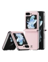 Etui Samsung Galaxy Z Flip 5 5G skórzane z klapką portfel pokrowiec na tył Dux Ducis Bril różowe