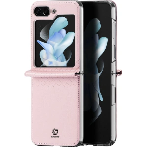 Kup Etui Samsung Galaxy Z Flip 5 5G kožené s klopnou peněženkový obal na zadní stranu Dux Ducis Bril růžové - DDS1798 - {ean13} - Sklep Home Screen