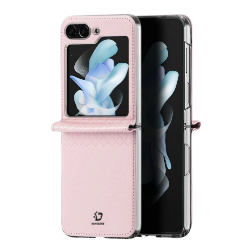 Kup Etui Samsung Galaxy Z Flip 5 5G skórzane z klapką portfel pokrowiec na tył Dux Ducis Bril różowe - DDS1798 - {ean13} - Sklep Home Screen