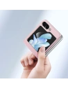 Kup Etui Samsung Galaxy Z Flip 5 5G kožené s klopnou peněženkový obal na zadní stranu Dux Ducis Bril růžové - DDS1798 - {ean13} - Sklep Home Screen