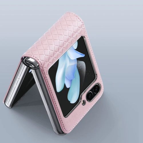 Kup Etui Samsung Galaxy Z Flip 5 5G kožené s klopnou peněženkový obal na zadní stranu Dux Ducis Bril růžové - DDS1798 - {ean13} - Sklep Home Screen