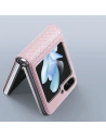 Kup Etui Samsung Galaxy Z Flip 5 5G kožené s klopnou peněženkový obal na zadní stranu Dux Ducis Bril růžové - DDS1798 - {ean13} - Sklep Home Screen