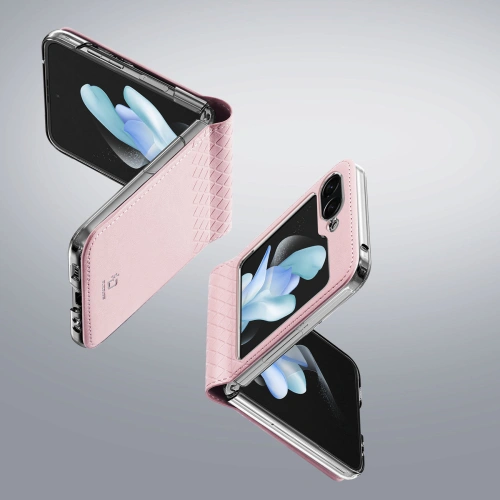 Kup Etui Samsung Galaxy Z Flip 5 5G kožené s klopnou peněženkový obal na zadní stranu Dux Ducis Bril růžové - DDS1798 - {ean13} - Sklep Home Screen