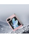 Kup Etui Samsung Galaxy Z Flip 5 5G kožené s klopnou peněženkový obal na zadní stranu Dux Ducis Bril růžové - DDS1798 - {ean13} - Sklep Home Screen