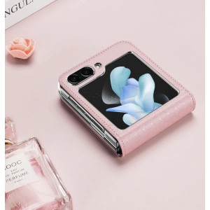 Buy Samsung Galaxy Z Flip 5 5G Leather Flip Wallet Back Cover Dux Ducis Bril pink - DDS1798 - {ean13} - Home Screen Store Europe