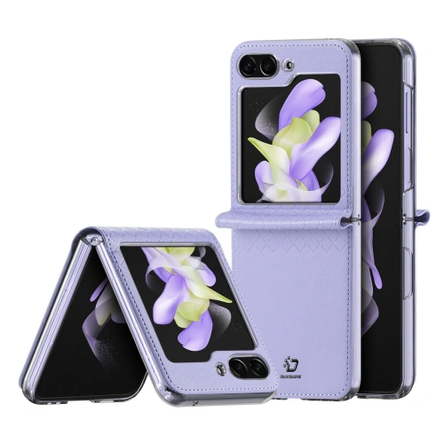 Kup Samsung Fall Galaxy Z Flip 5 5G Leder mit Klappe Brieftasche zurück Abdeckung Dux Ducis Bril lila - DDS1799 - {ean13} - Sklep Home Screen