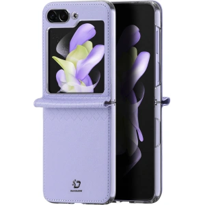 Kup Etui Samsung Galaxy Z Flip 5 5G skórzane z klapką portfel pokrowiec na tył Dux Ducis Bril fioletowe - DDS1799 - {ean13} - Sklep Home Screen