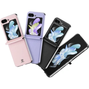 Kup Etui Samsung Galaxy Z Flip 5 5G skórzane z klapką portfel pokrowiec na tył Dux Ducis Bril fioletowe - DDS1799 - {ean13} - Sklep Home Screen