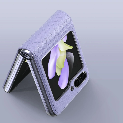Kup Etui Samsung Galaxy Z Flip 5 5G kožené s klopou peněženka pouzdro na zadní stranu Dux Ducis Bril fialové - DDS1799 - {ean13} - Sklep Home Screen