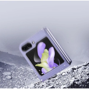 Kup Etui Samsung Galaxy Z Flip 5 5G skórzane z klapką portfel pokrowiec na tył Dux Ducis Bril fioletowe - DDS1799 - {ean13} - Sklep Home Screen