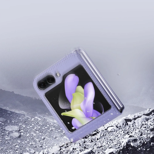 Kup Etui Samsung Galaxy Z Flip 5 5G kožené s klopou peněženka pouzdro na zadní stranu Dux Ducis Bril fialové - DDS1799 - {ean13} - Sklep Home Screen
