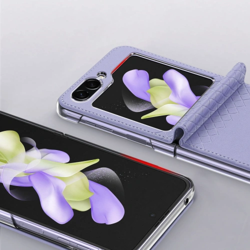 Kup Etui Samsung Galaxy Z Flip 5 5G kožené s klopou peněženka pouzdro na zadní stranu Dux Ducis Bril fialové - DDS1799 - {ean13} - Sklep Home Screen