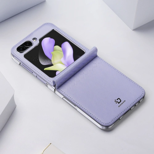 Kup Etui Samsung Galaxy Z Flip 5 5G kožené s klopou peněženka pouzdro na zadní stranu Dux Ducis Bril fialové - DDS1799 - {ean13} - Sklep Home Screen