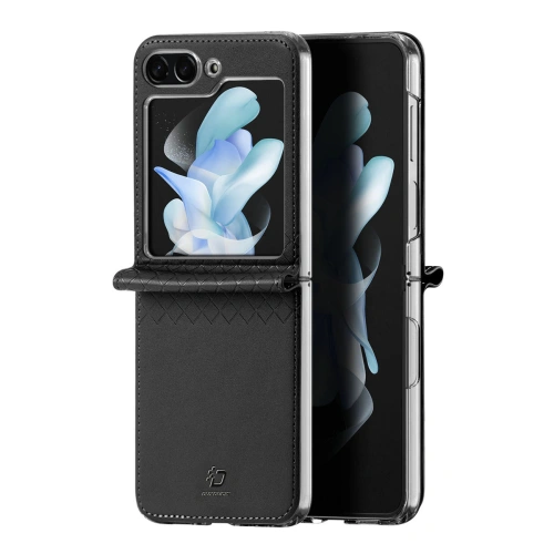 Kup Etui Samsung Galaxy Z Flip 5 5G kožené s klopou peněženka pouzdro na zadní stranu Dux Ducis Bril černé - DDS1800 - {ean13} - Sklep Home Screen