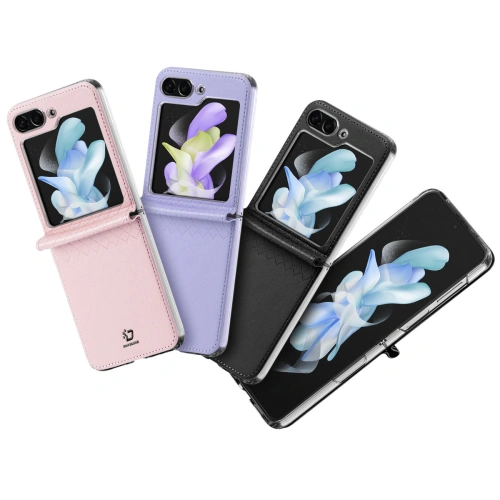 Kup Etui Samsung Galaxy Z Flip 5 5G skórzane z klapką portfel pokrowiec na tył Dux Ducis Bril czarne - DDS1800 - {ean13} - Sklep Home Screen