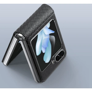 Kup Etui Samsung Galaxy Z Flip 5 5G kožené s klopou peněženka pouzdro na zadní stranu Dux Ducis Bril černé - DDS1800 - {ean13} - Sklep Home Screen