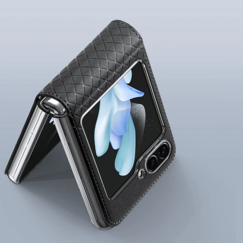 Kup Etui Samsung Galaxy Z Flip 5 5G kožené s klopou peněženka pouzdro na zadní stranu Dux Ducis Bril černé - DDS1800 - {ean13} - Sklep Home Screen